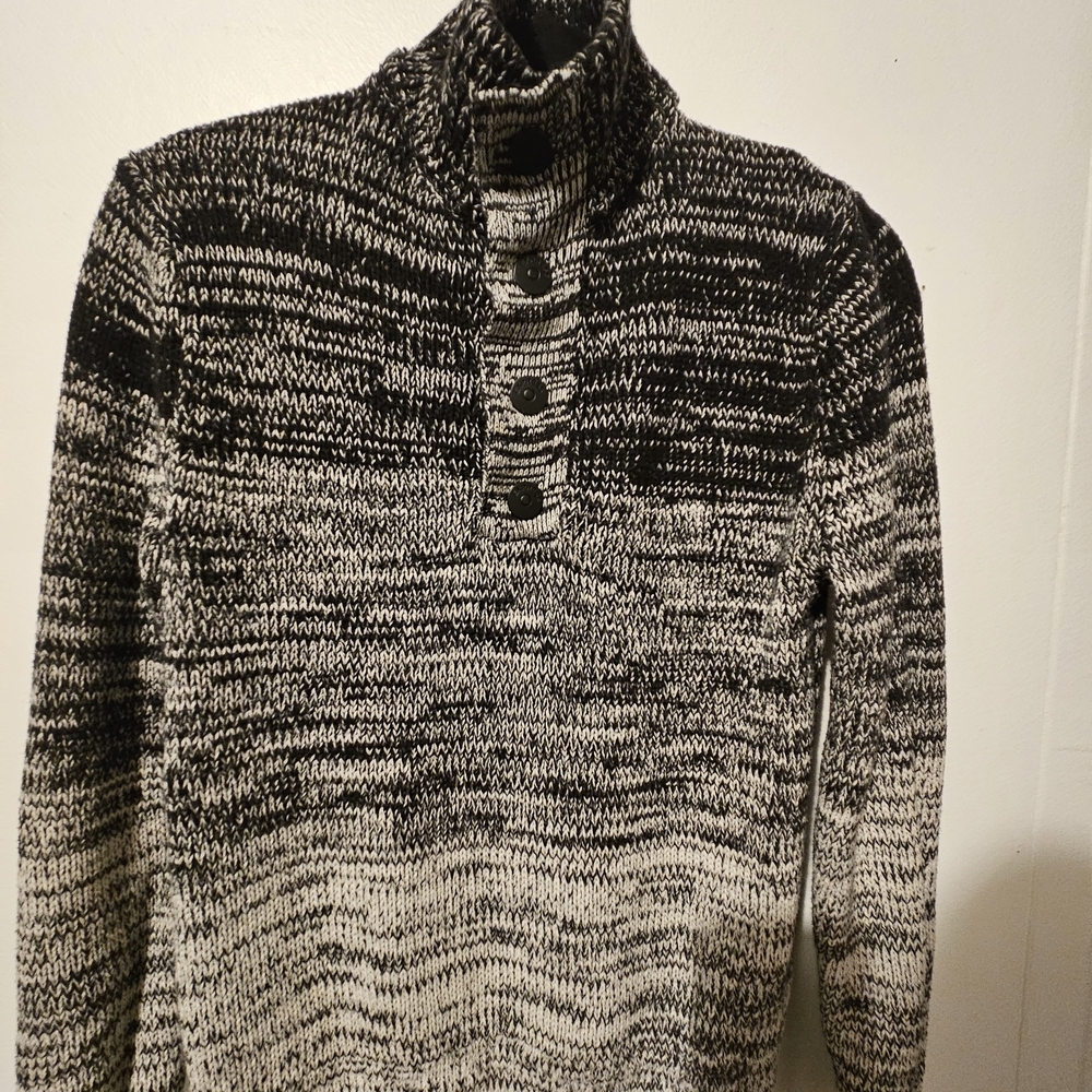 Express Monochrome Zip-Up Sweater - Picture 2 of 6